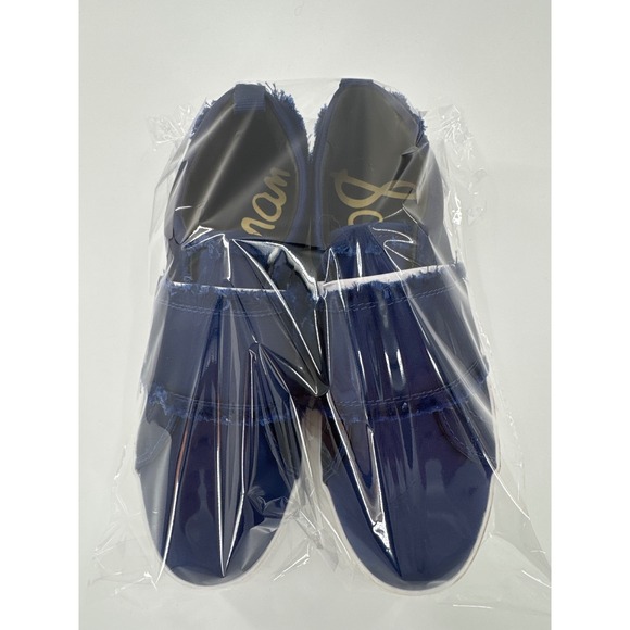 Sam Edelman Navy Blue Canvas Slip On Shoes, Frayed Trim Women US 6 EUR 36 NEW - Picture 7 of 7